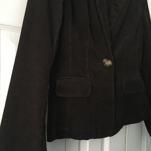 Ann Taylor Corduroy Single Button Brown Jacket 2 - Picture 3 of 8